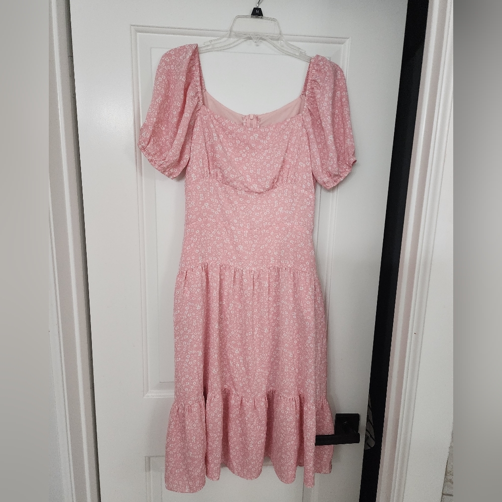 Spring Pink Floral Dress